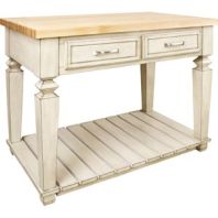 ISL09-FWH French White 45-15/16" x 28-1/6" x 34-1/4" table style island